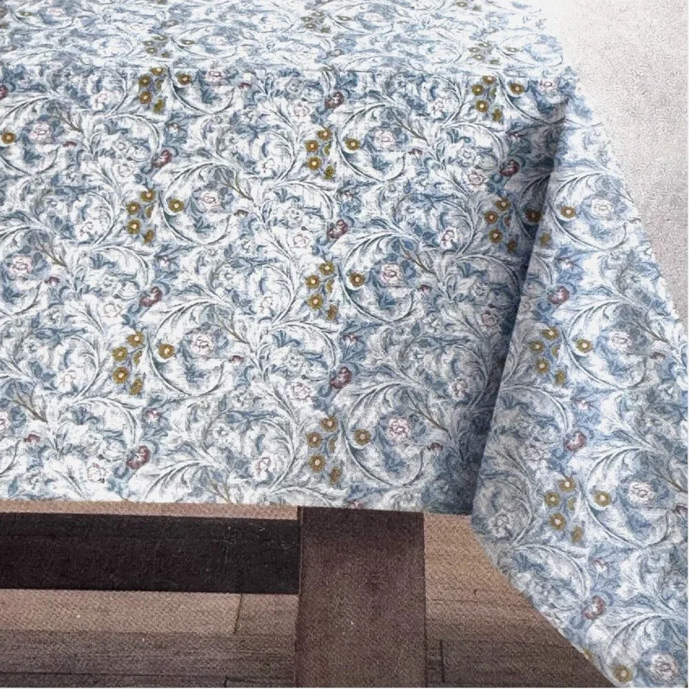 William MORRIS & Co Leicester Blue Floral 60x120 Tablecloth Spring Summer Easter